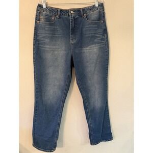 FRYE Women's Stretch High Rise Slim Leg Regular Fit Blue Denim Jeans Size 12/31